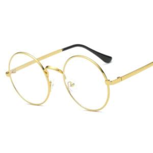 ラウンドクリアグラス:ゴールド:フリー